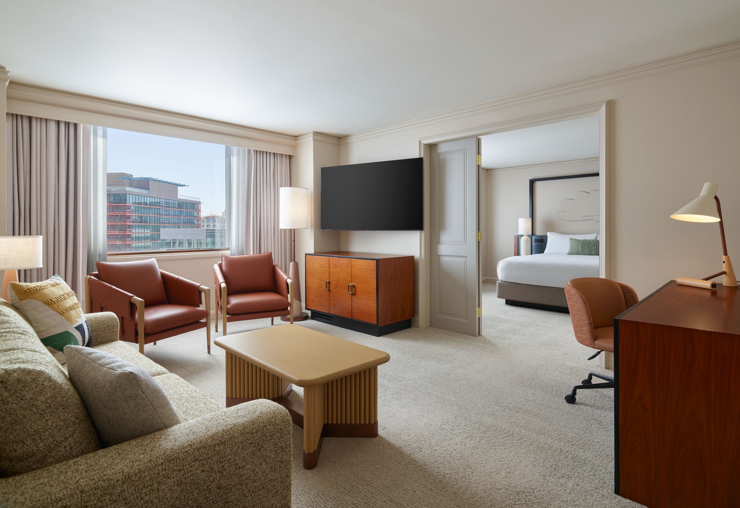 Living area of the Uptown Suite at the Camby