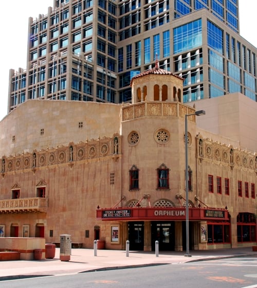 exterior of the Orpheum Theatre in Phoenix