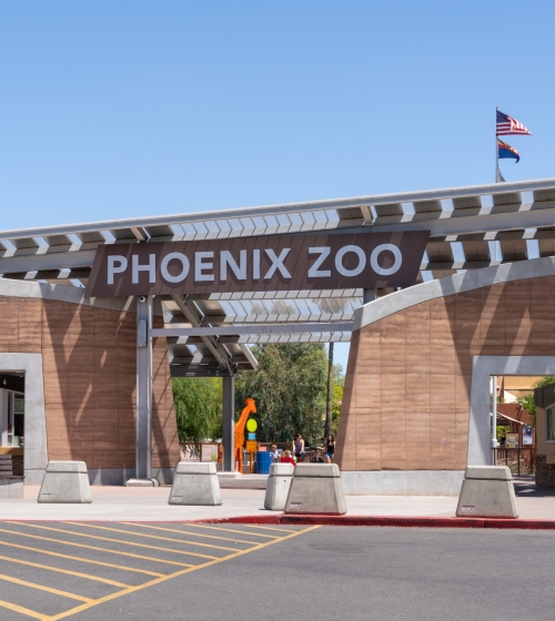 The entrance to the Phoenix Zoo