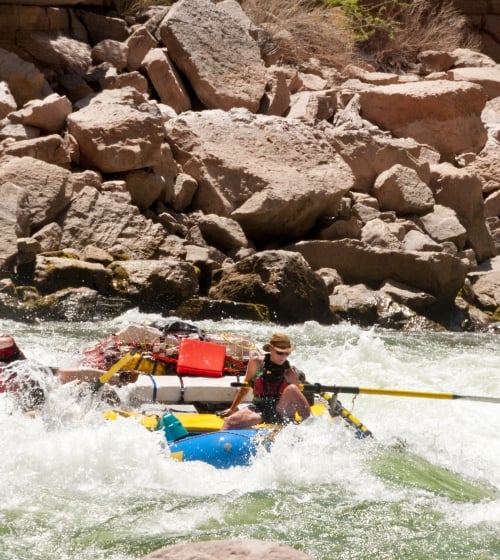 A woman on a raft in Arizona