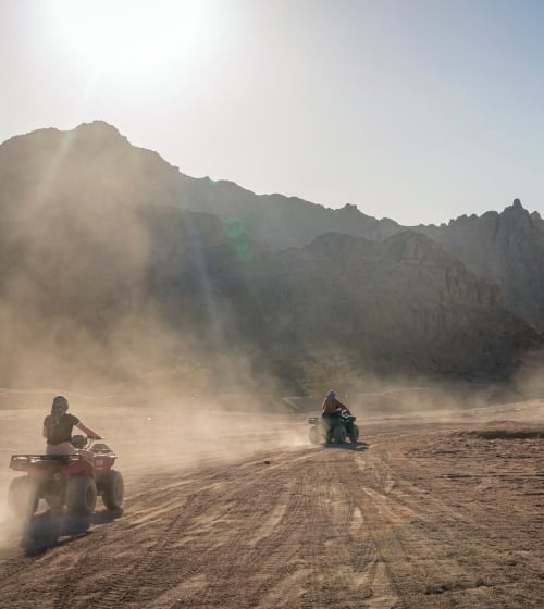 3 ATVs in the outback of Phoenix